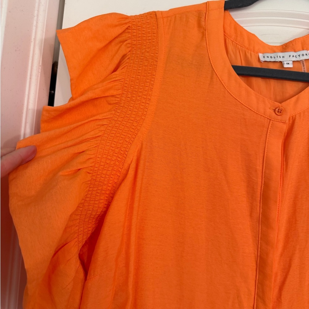 English Factory Orange Tiered Maxi with Ruffle Cap Sleeves - Picture 6 of 6